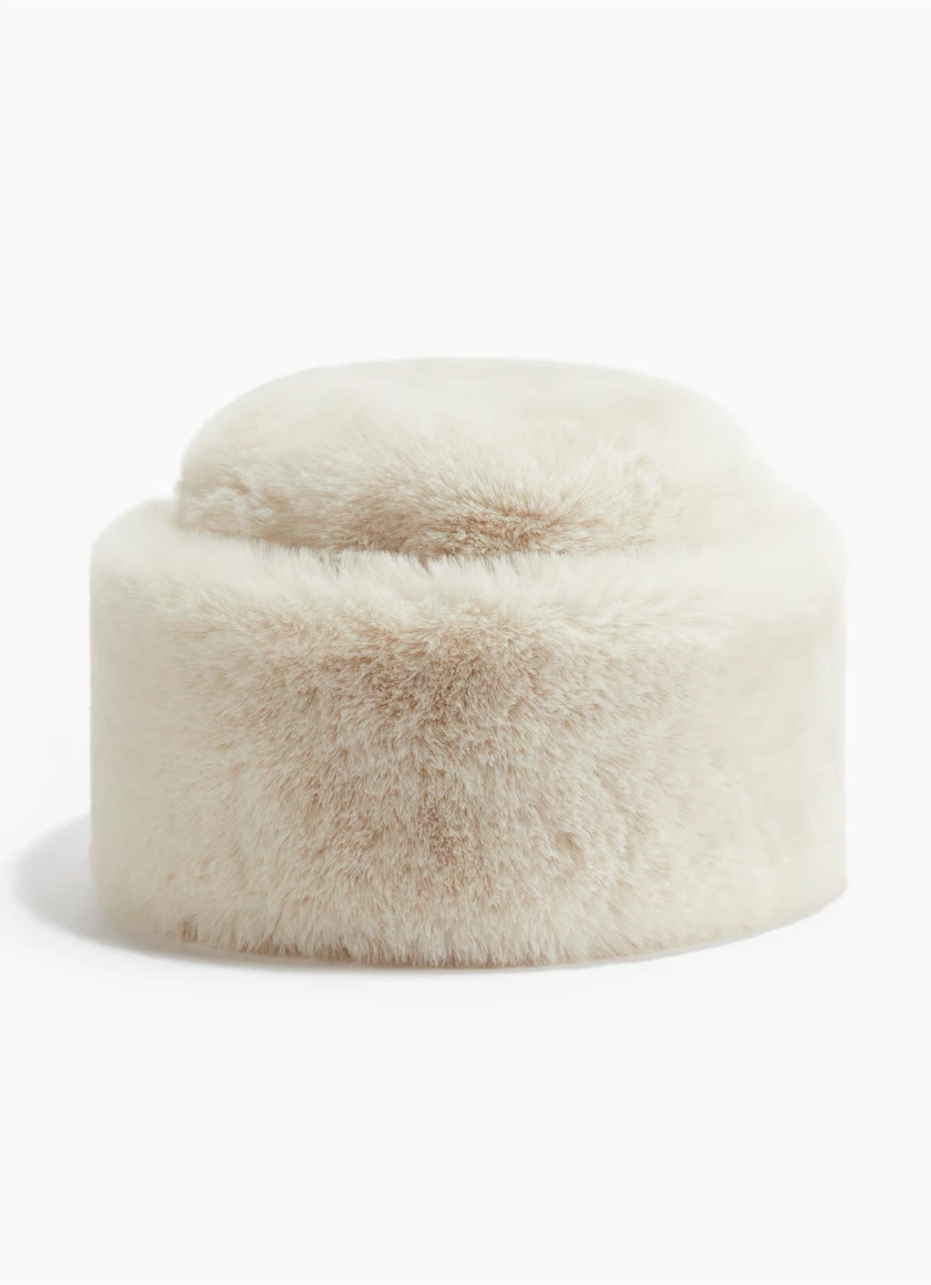 Cream Faux Fur Bucket Hat