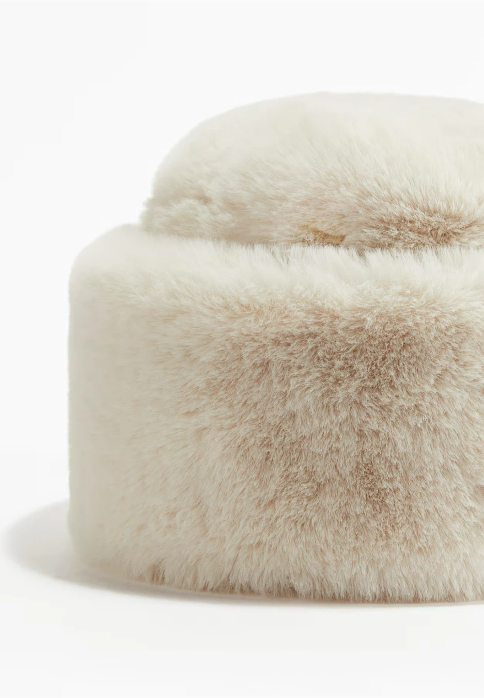 Cream Faux Fur Bucket Hat - photo 2