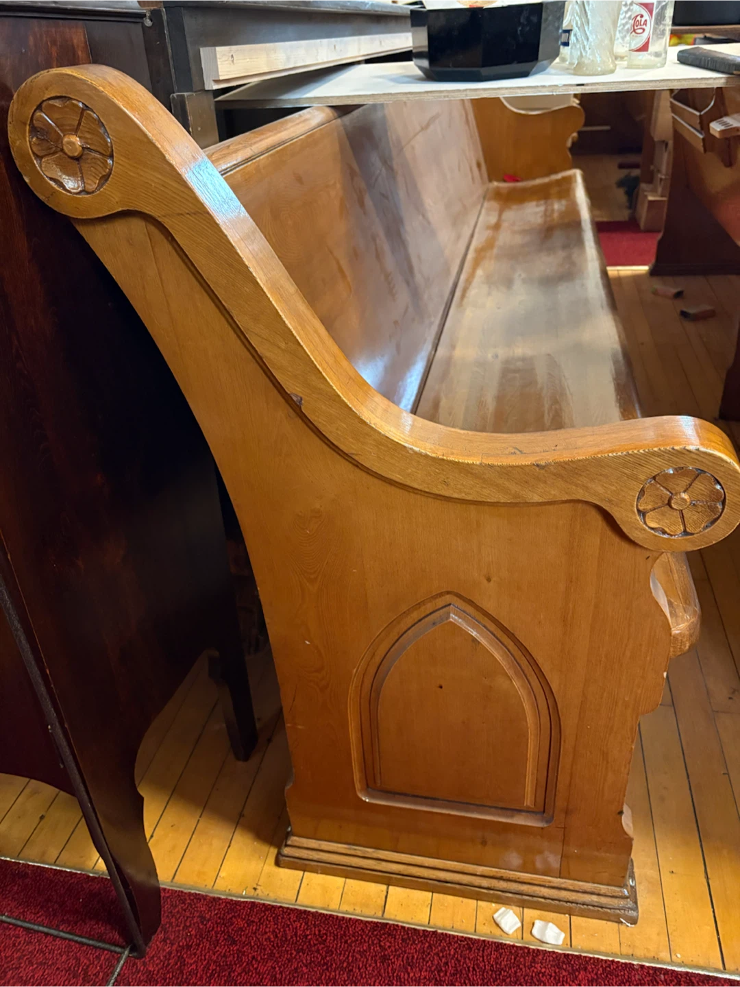 Solid Wood Church Pew Bench 9’ - photo 2