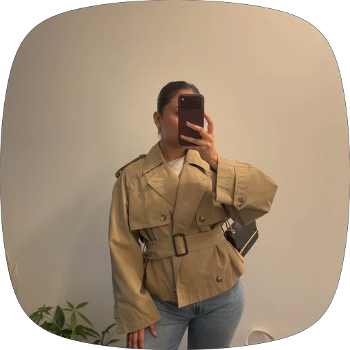 Oak & Fort SHORT BELTED TRENCH COAT Light Kelp / Extra Small - photo 3
