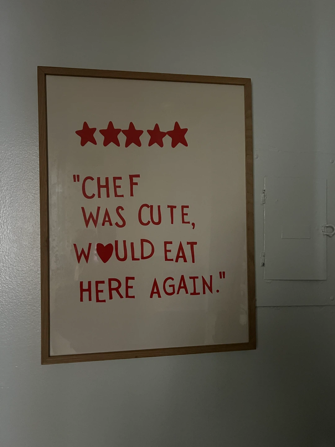 Chef Was Cute Framed Wall Art