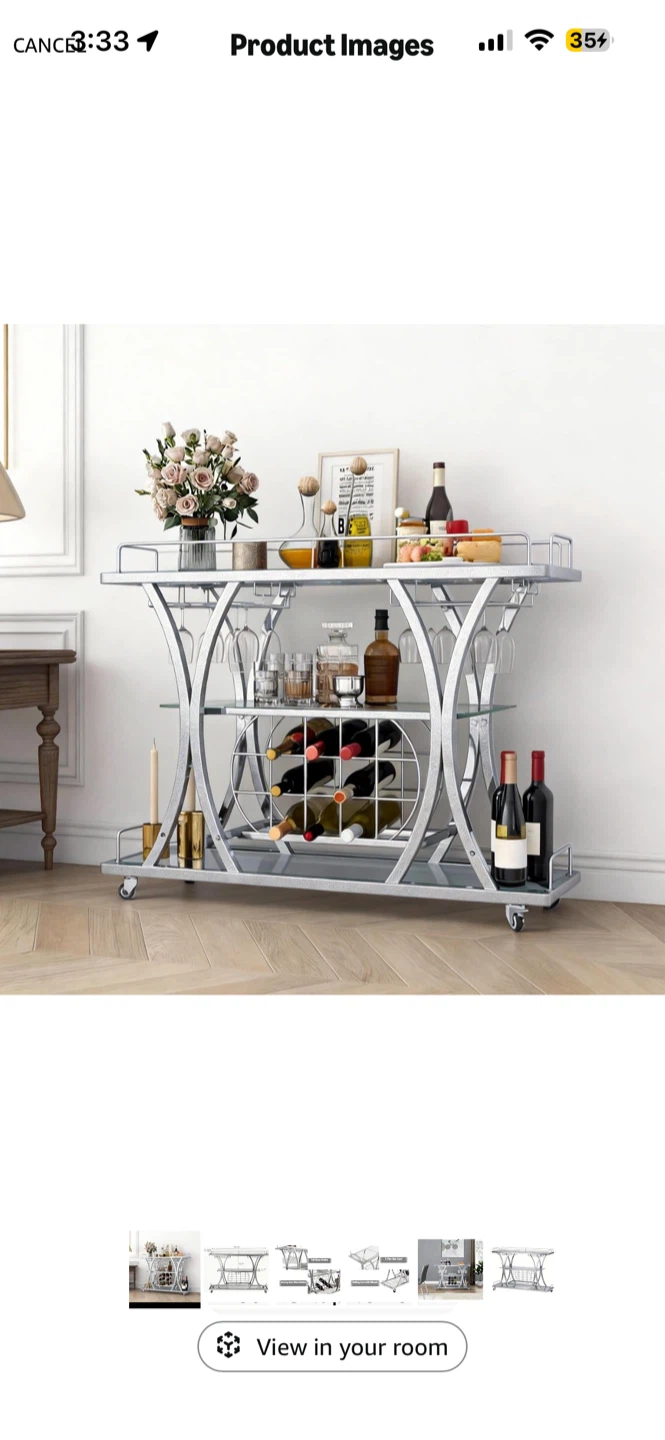 Modern Rolling Bar Cart