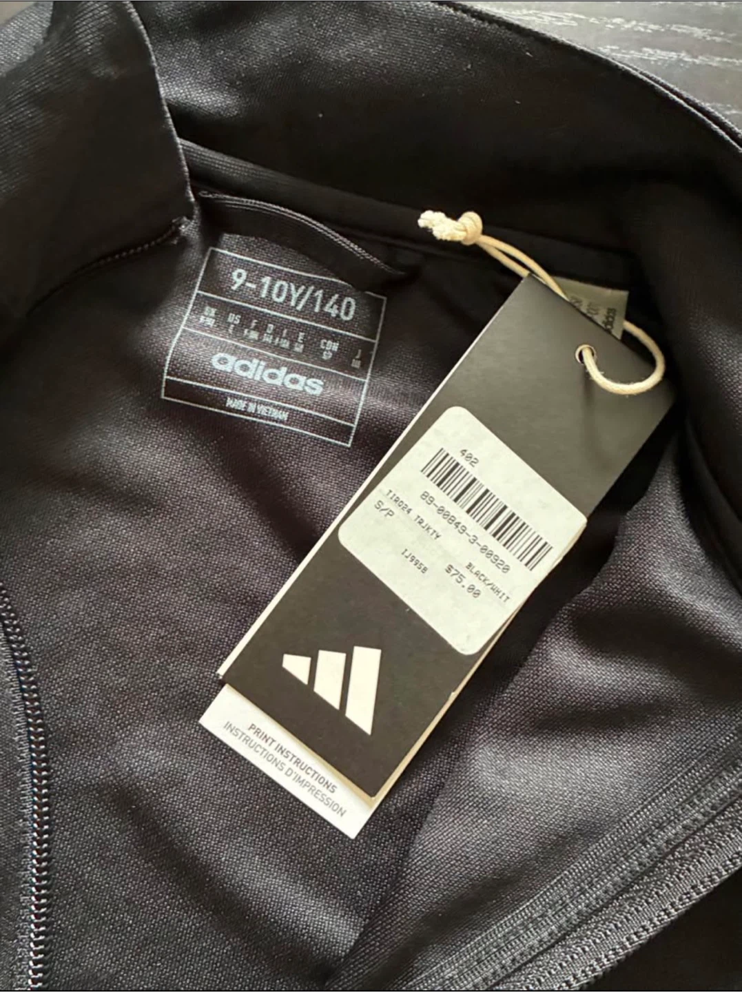Adidas Track Jacket Size 9-10Y Brand New with Tags - photo 2