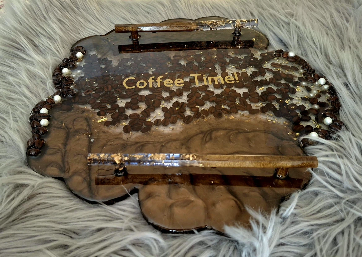 Rita G Designs Resin Coffee Tray Set - photo 3
