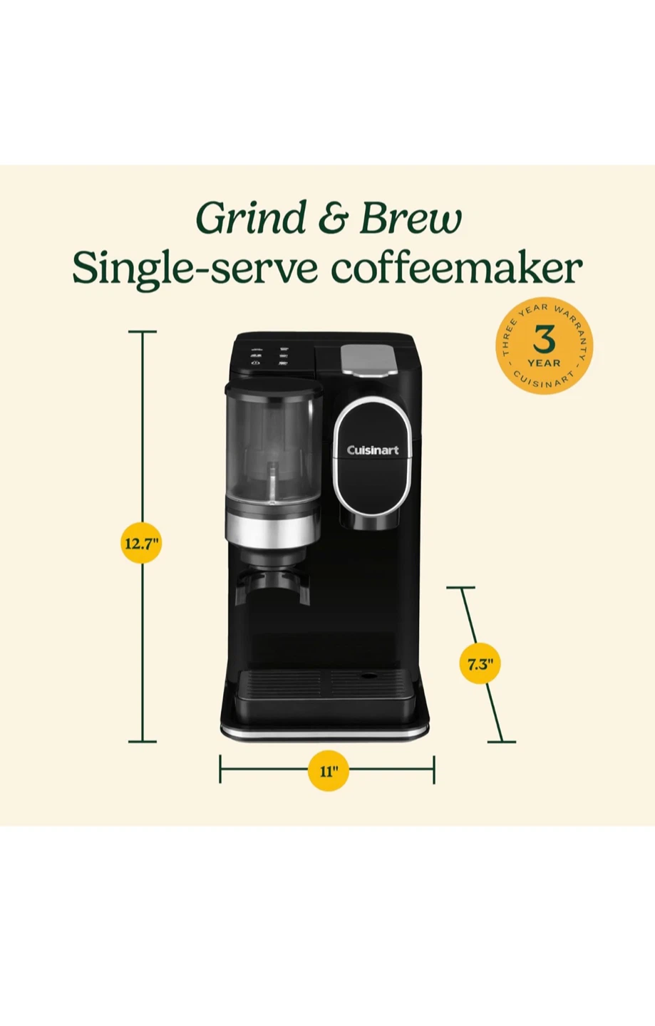 Cuisinart Grind & Brew Single-Serve Coffeemaker - photo 5