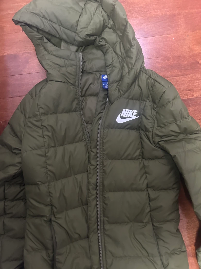 Nike Olive Puffer Jacket XS - photo 4