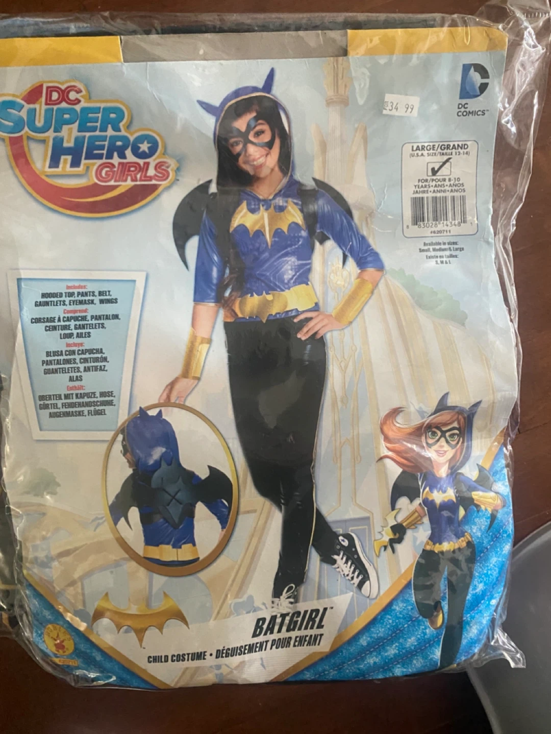 DC Super Hero Girls Batgirl Costume Large 12-14