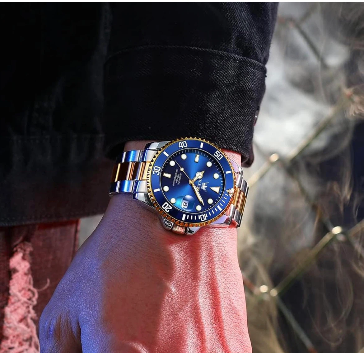 OLEVS Automatic Watch Blue and Gold - photo 3