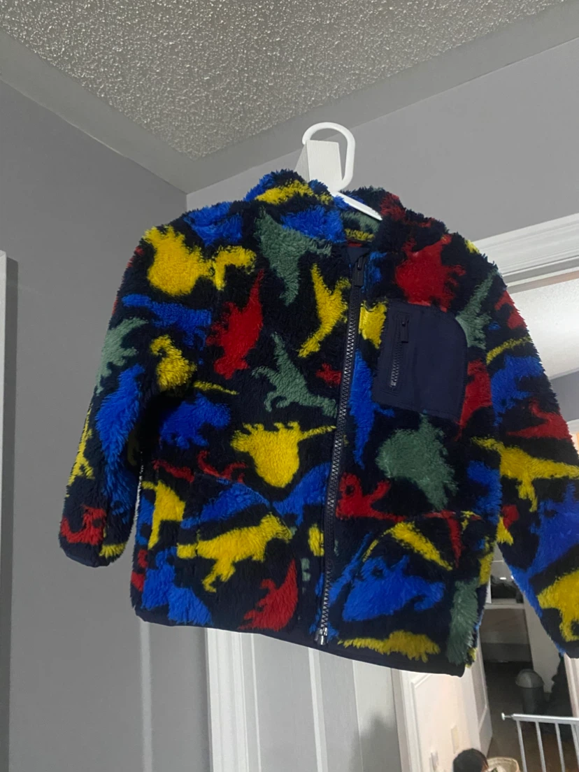 Boys Dinosaur Sherpa Zip-Up Hoodie BNWT - photo 3