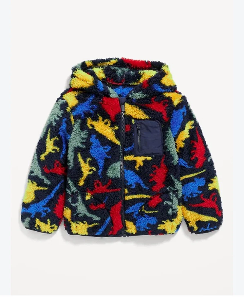 Boys Dinosaur Sherpa Zip-Up Hoodie BNWT - photo 4