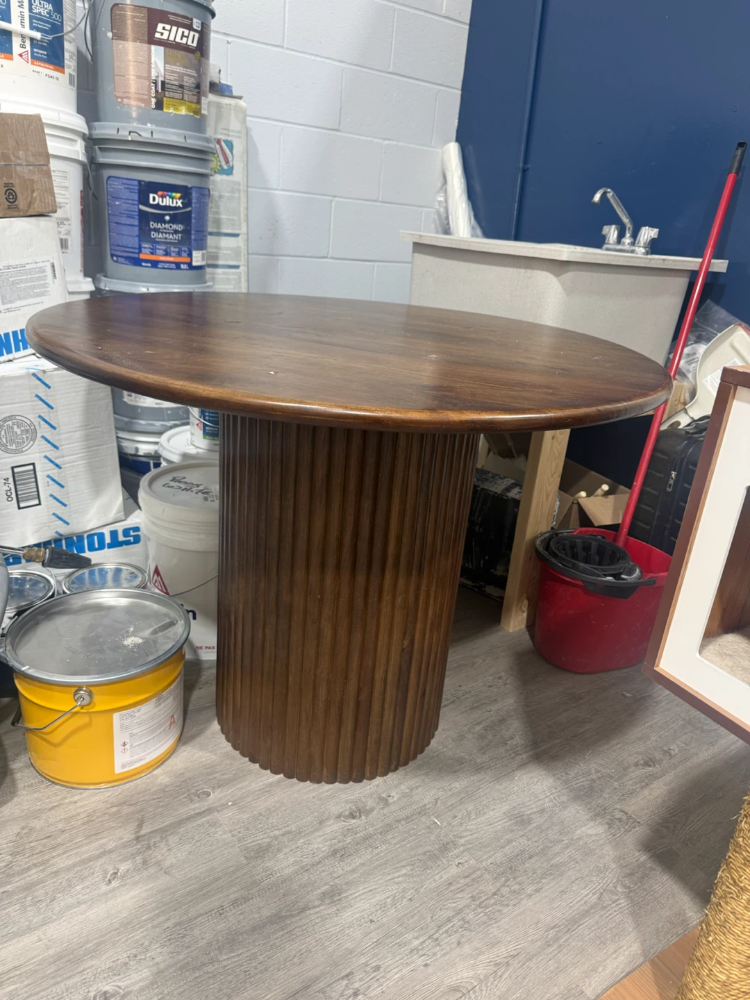 Solid Wood Pedestal Dining Table