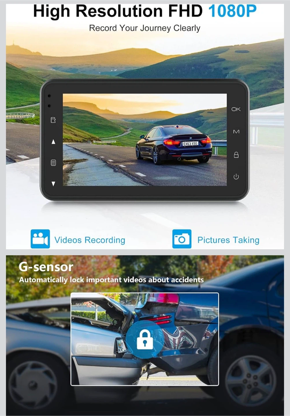AQV OK770 Full HD 1080P Dash Cam - photo 2