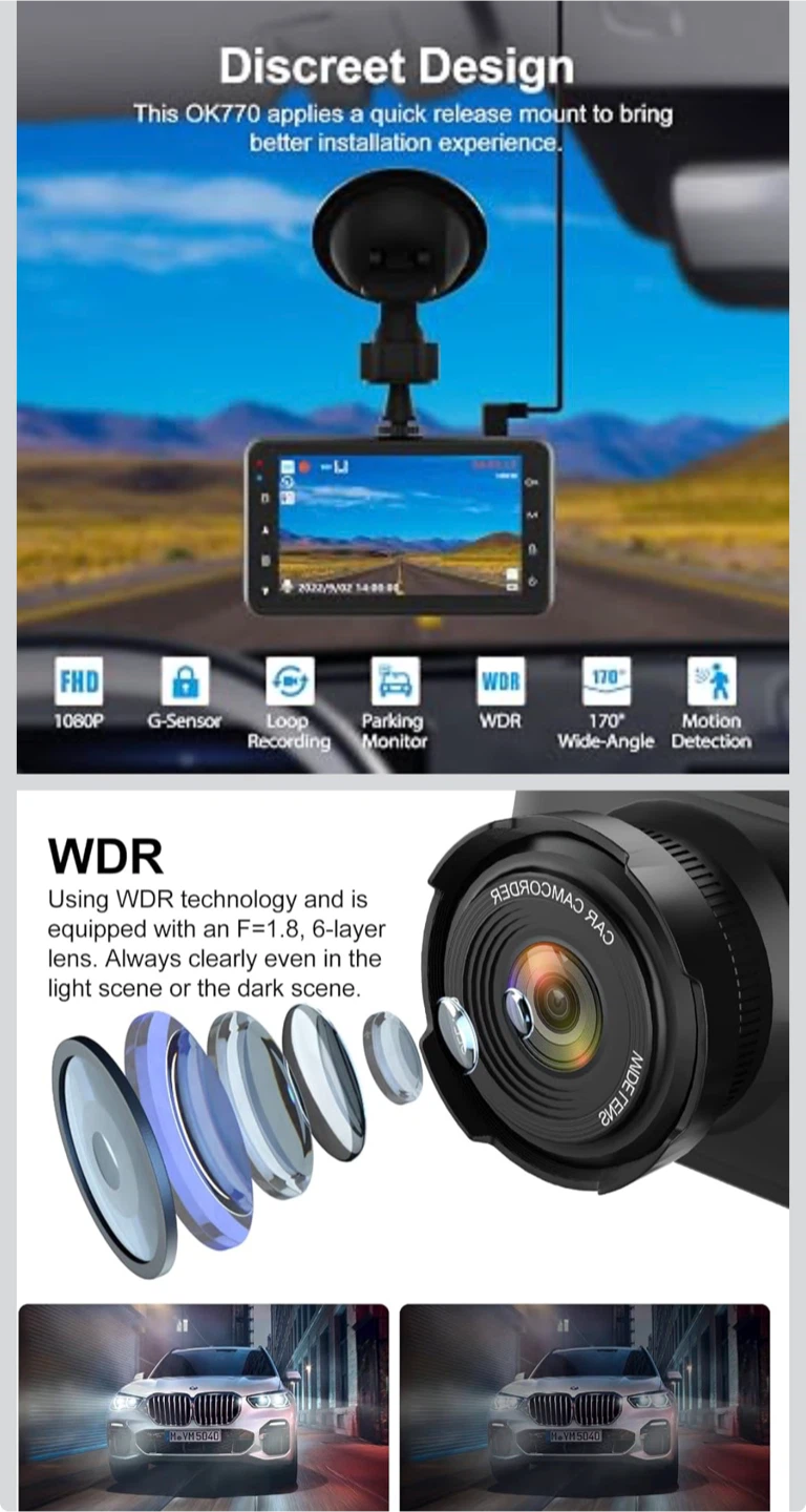 AQV OK770 Full HD 1080P Dash Cam - photo 4