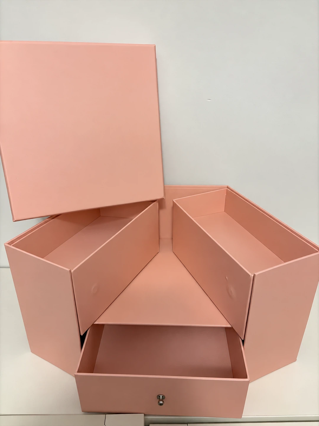4 Pink storage/ craft/ Jewellery Organizer Box