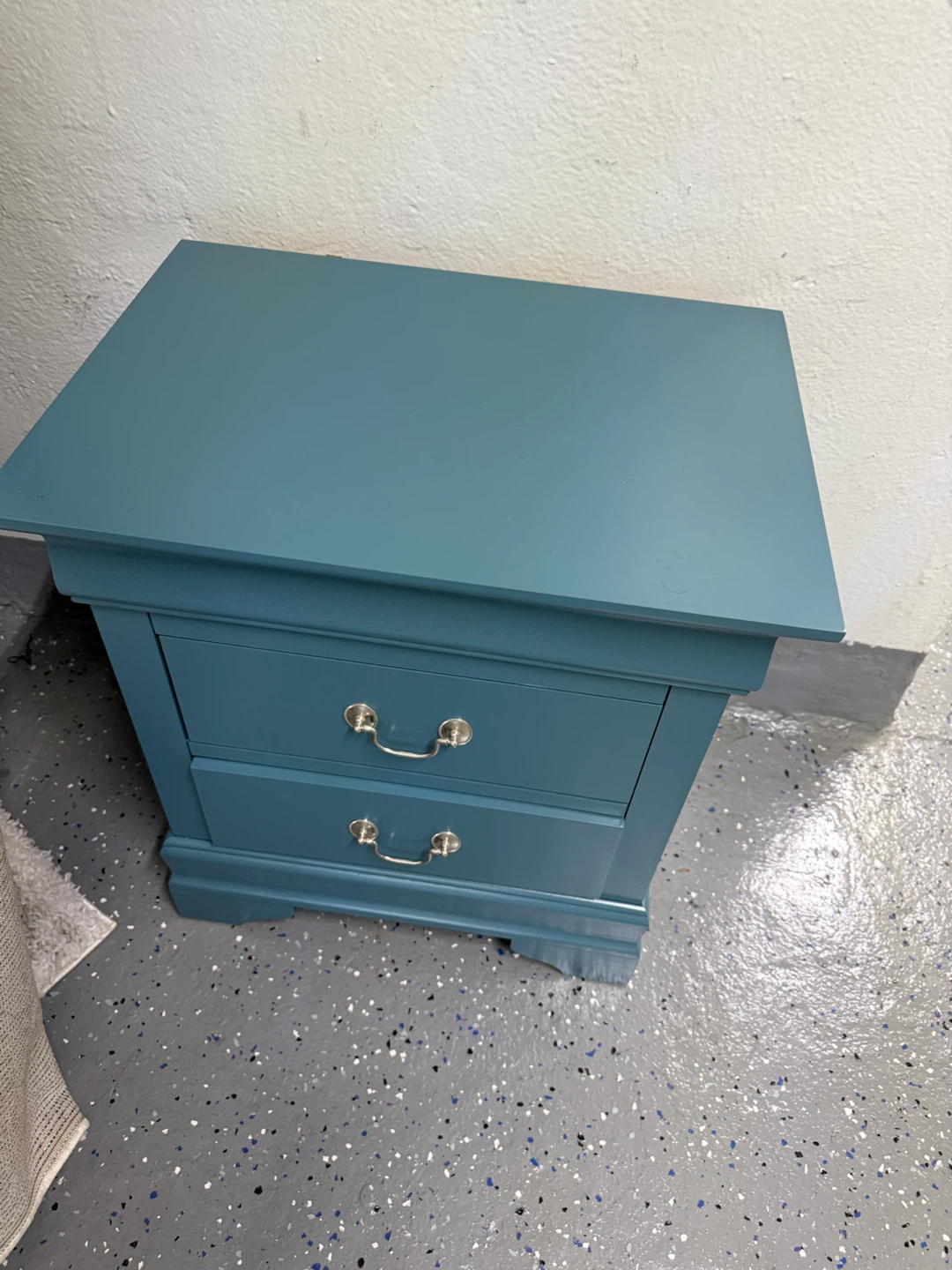 Blue Two-Drawer Nightstand