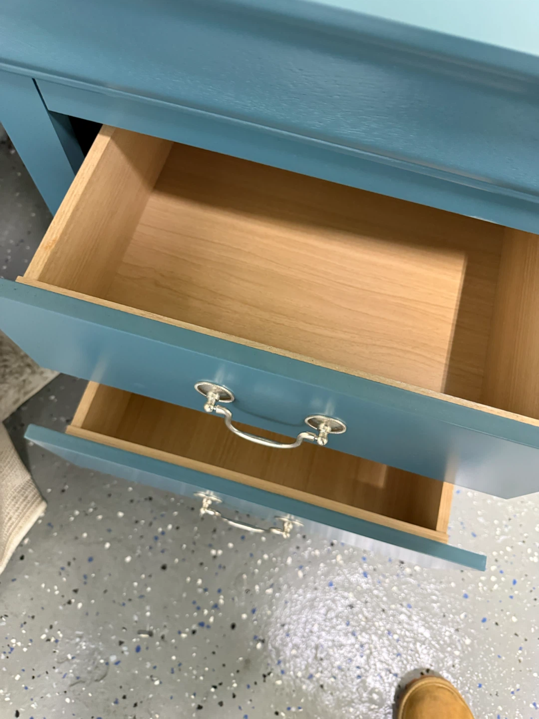 Blue Two-Drawer Nightstand - photo 2