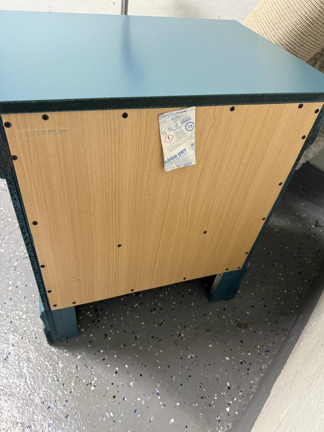 Blue Two-Drawer Nightstand - photo 3