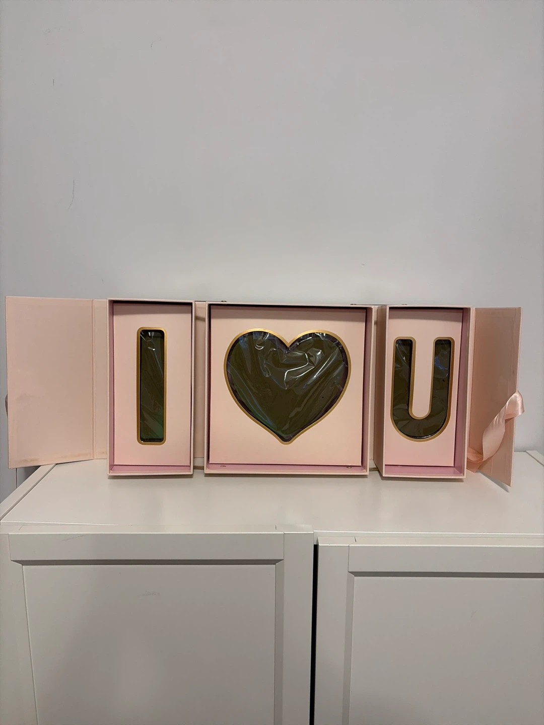 6 Pink I Love You floral boxes