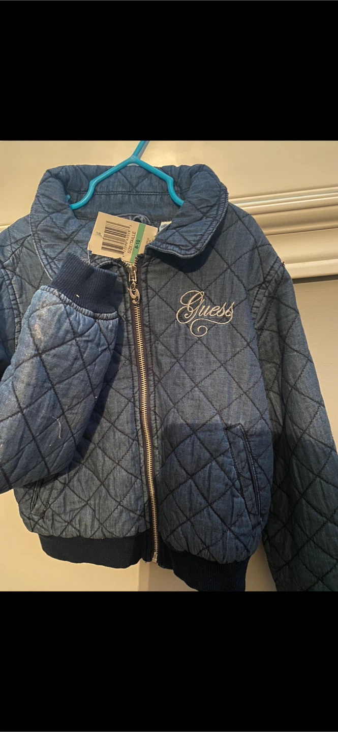 Guess Quilted Denim Jacket Girls Size 8-10 - photo 2