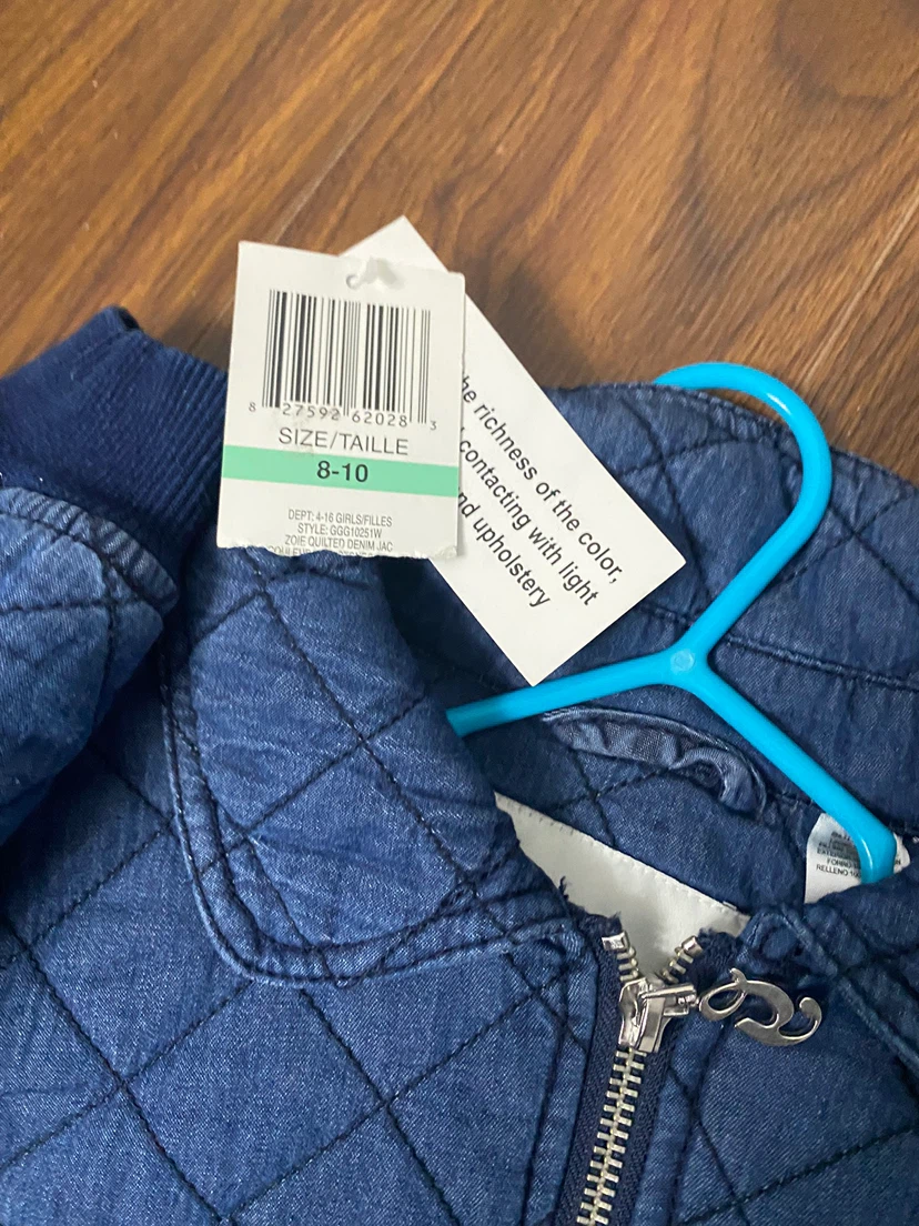 Guess Quilted Denim Jacket Girls Size 8-10 - photo 5
