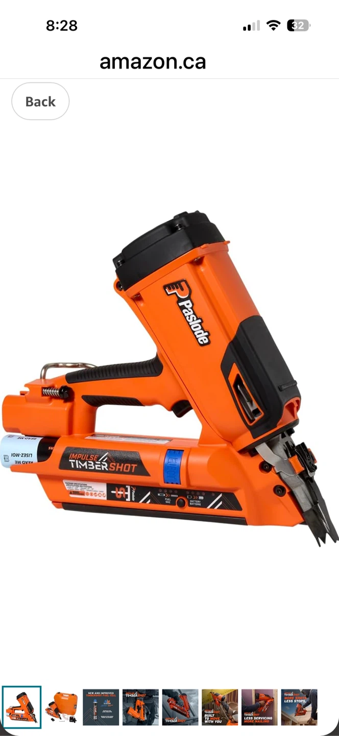 Paslode Impulse TimberShot 30° Cordless Framing Nailer
