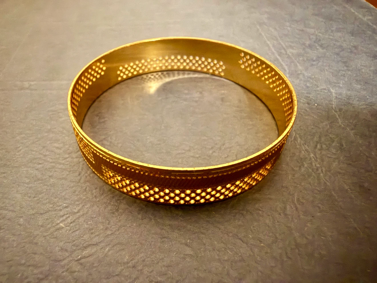 Traditional Indian Gold-Tone Bangle Bracelet