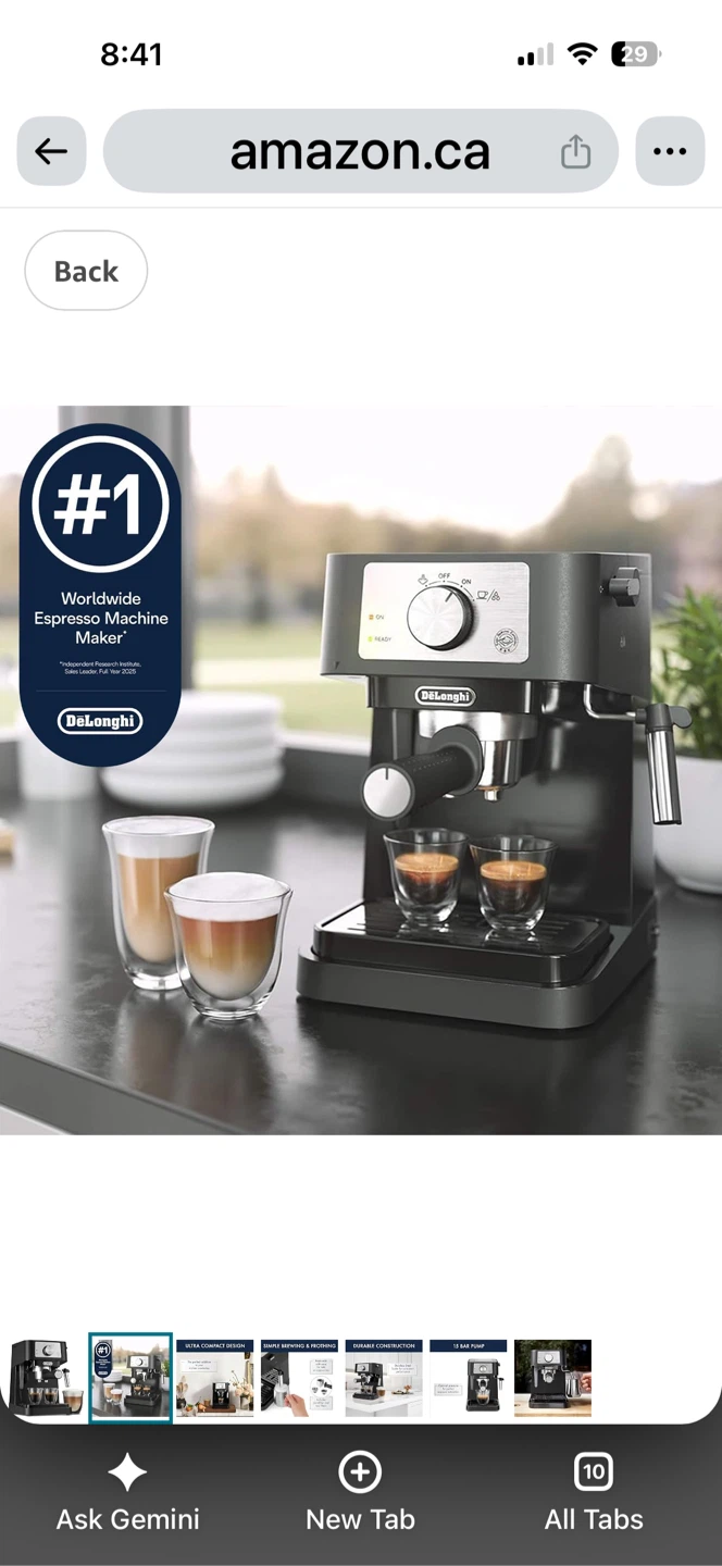 DeLonghi 15 Bar Pump Espresso Machine - photo 2