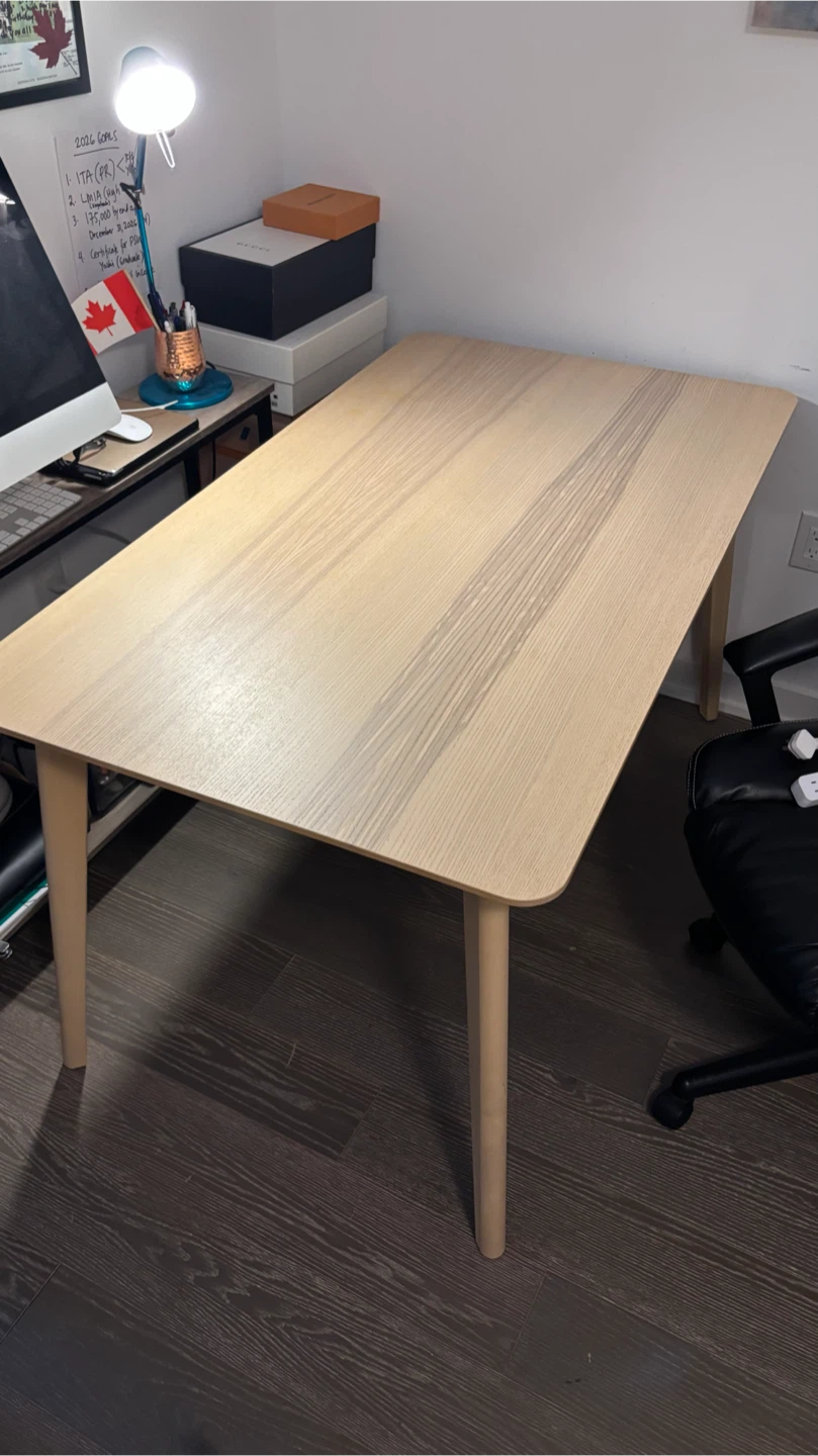 IKEA LISABO Table, Ash Veneer, 140x78 cm
