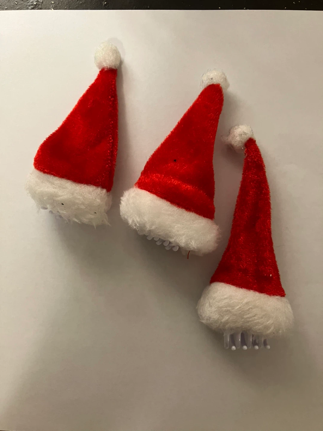 Baby Santa hat clips