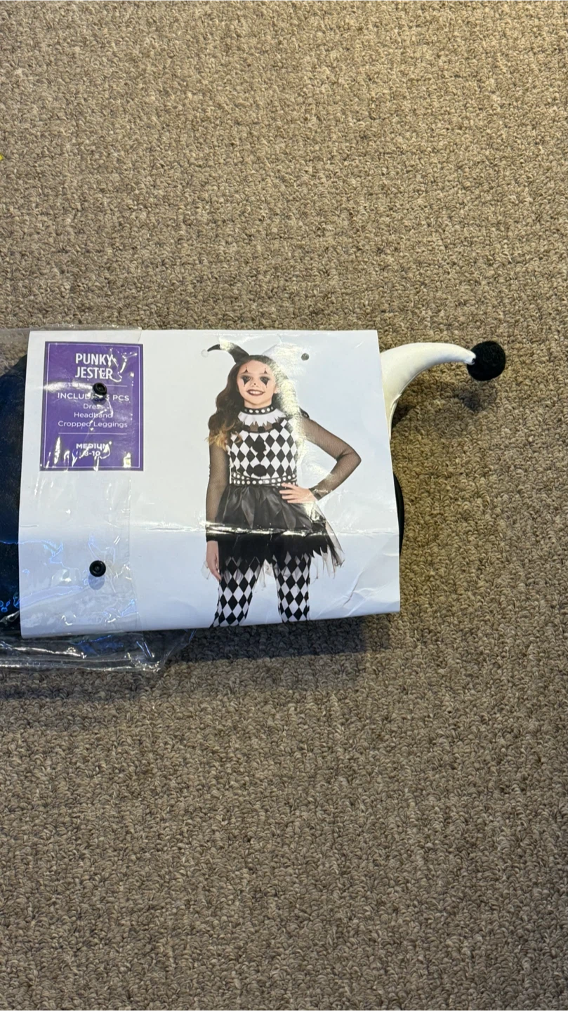 Punky Jester Costume Medium 8-10