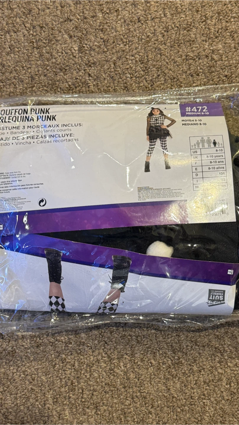 Punky Jester Costume Medium 8-10 - photo 2