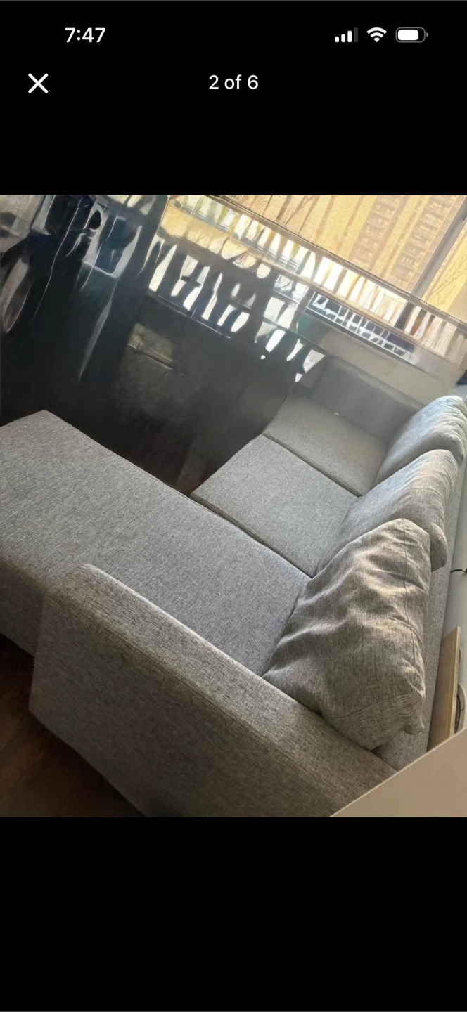 Grey Sectional Sofa - photo 2