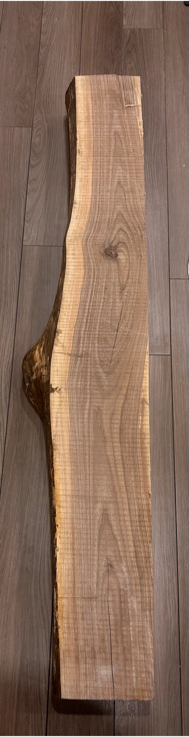 Live Edge Walnut Wood Mantel – approx 6ft Long (6" H x 9" W) - photo 3
