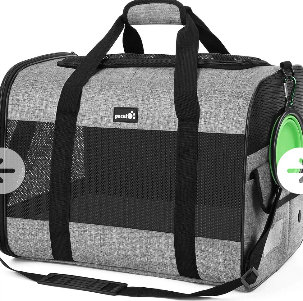 Pet Carrier Bag, Cat Carrier (XL Grey)