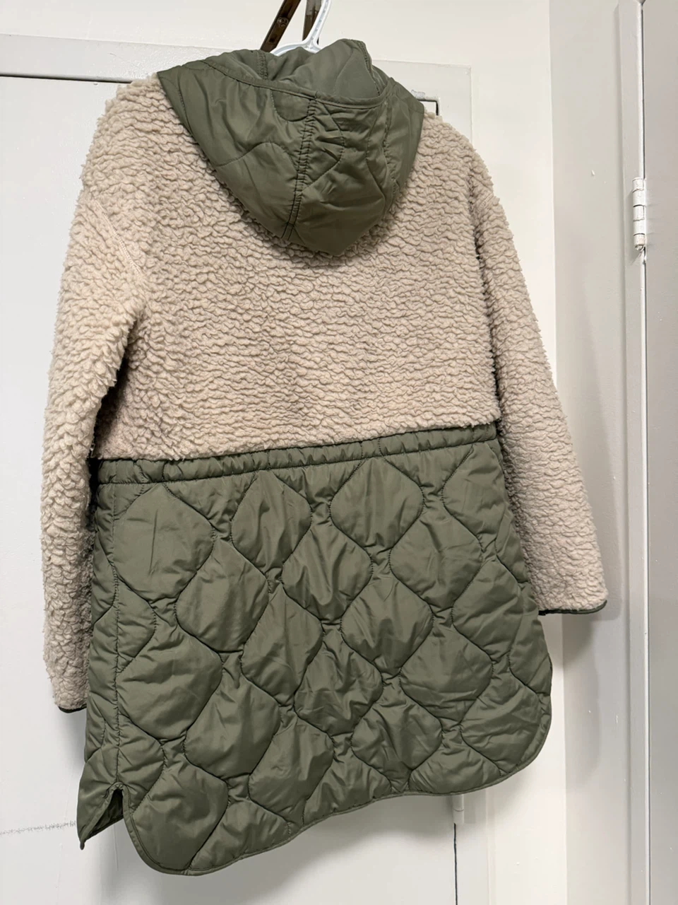Old Navy Olive Green Quilted Sherpa Jacket - photo 3