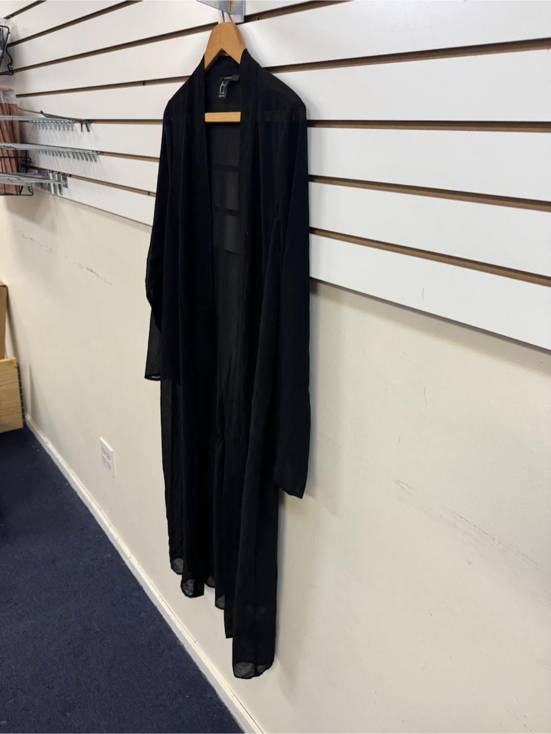 Forever 21 Black Sheer Long Cardigan Size L - photo 4