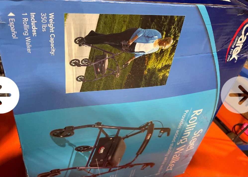 Carex Steel Rolling Walker - photo 3