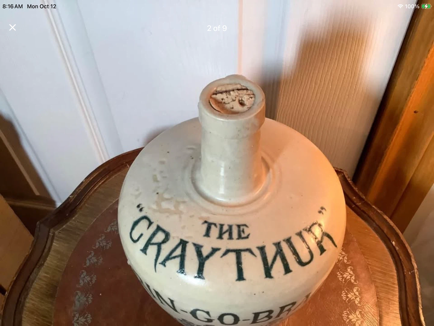 Ant Irish Stoneware Jug “The Cray Thur Erin-Go-Bragh” Dew 🐞 - photo 2