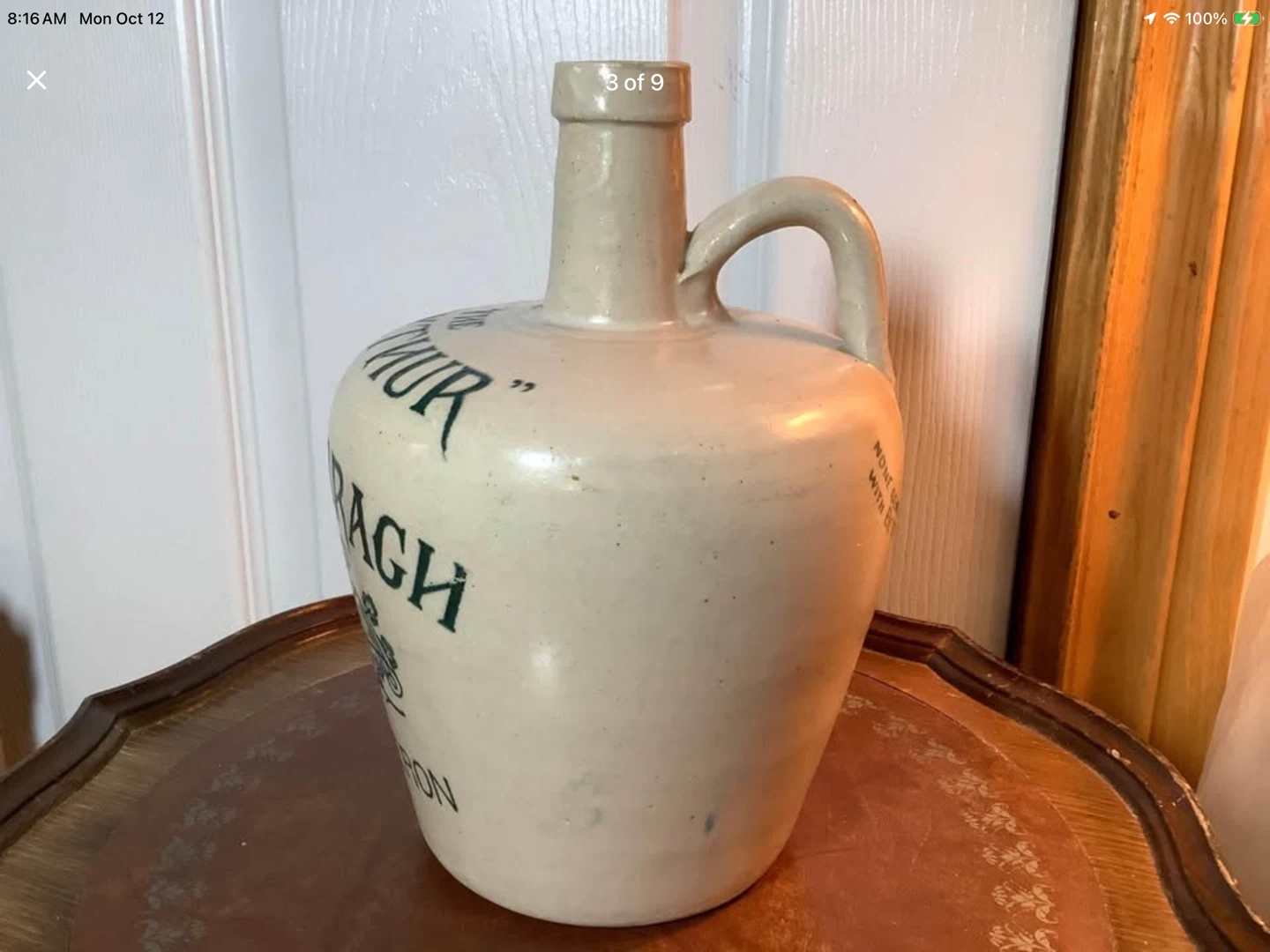 Ant Irish Stoneware Jug “The Cray Thur Erin-Go-Bragh” Dew 🐞 - photo 3