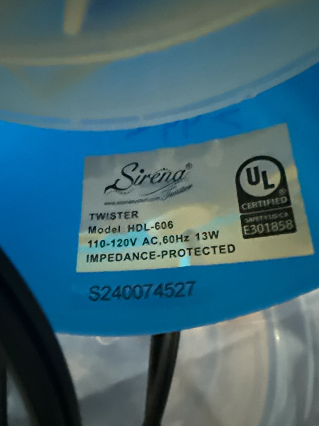 Sirena Twister Air Purifier Model HDL-606 - photo 2