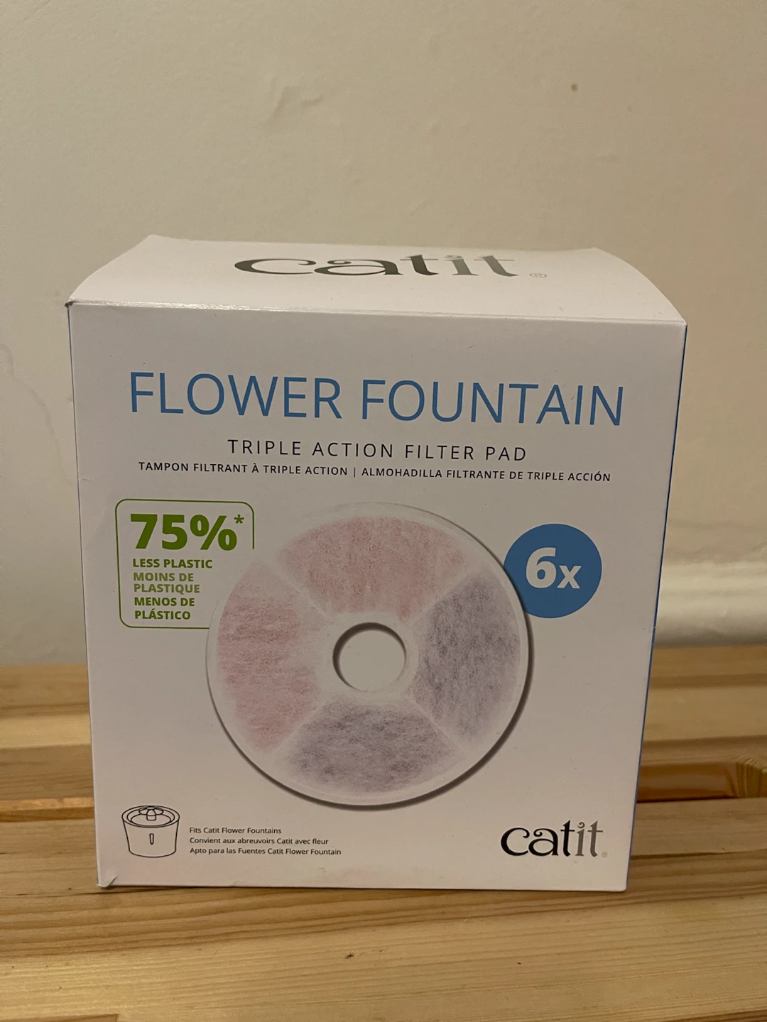 Catit Flower Fountain with 4x Triple Action Filter Pads - photo 3