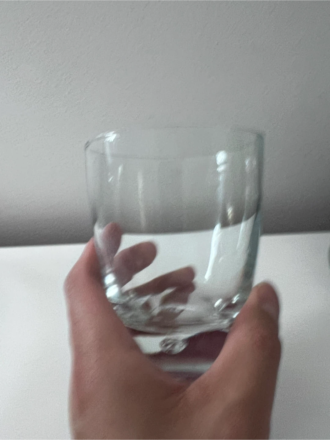 Clear Glass Cup with Bubble Detail - photo 3