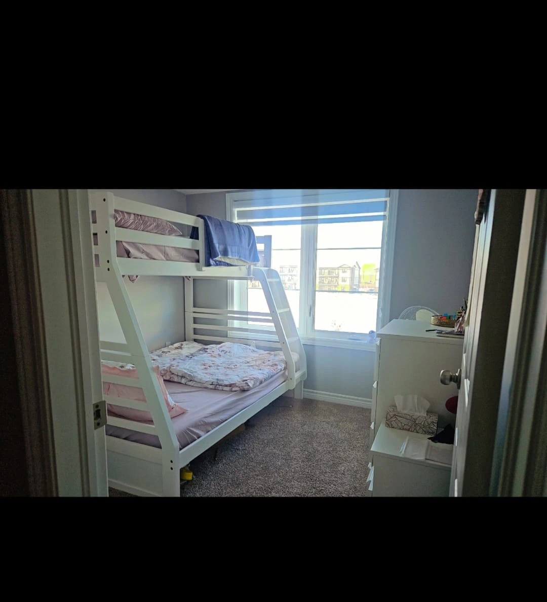 White Twin over Twin Bunk Bed