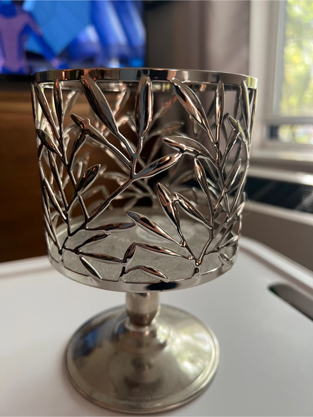 Bath & Body Works Silver Candle Pedestal