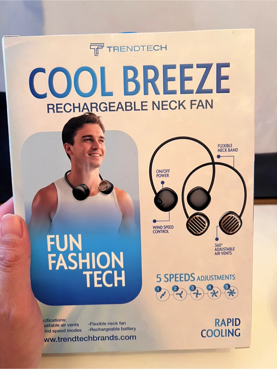 Trendtech Cool Breeze Rechargeable Neck Fan - photo 4