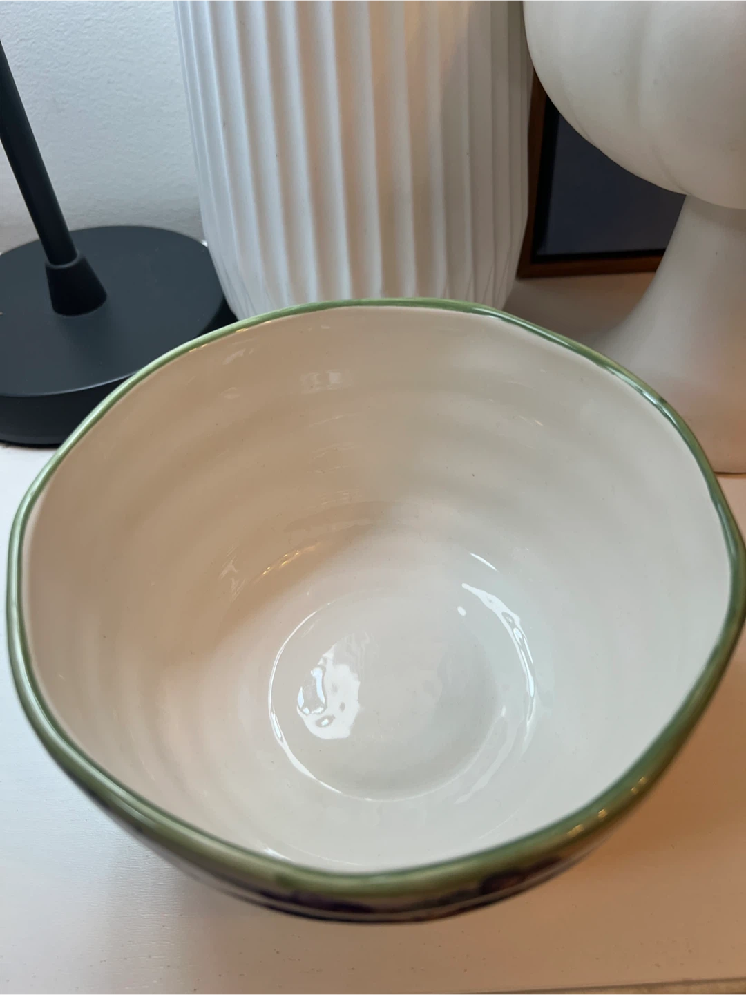 Floral and Butterfly Ceramic Bowl - photo 4