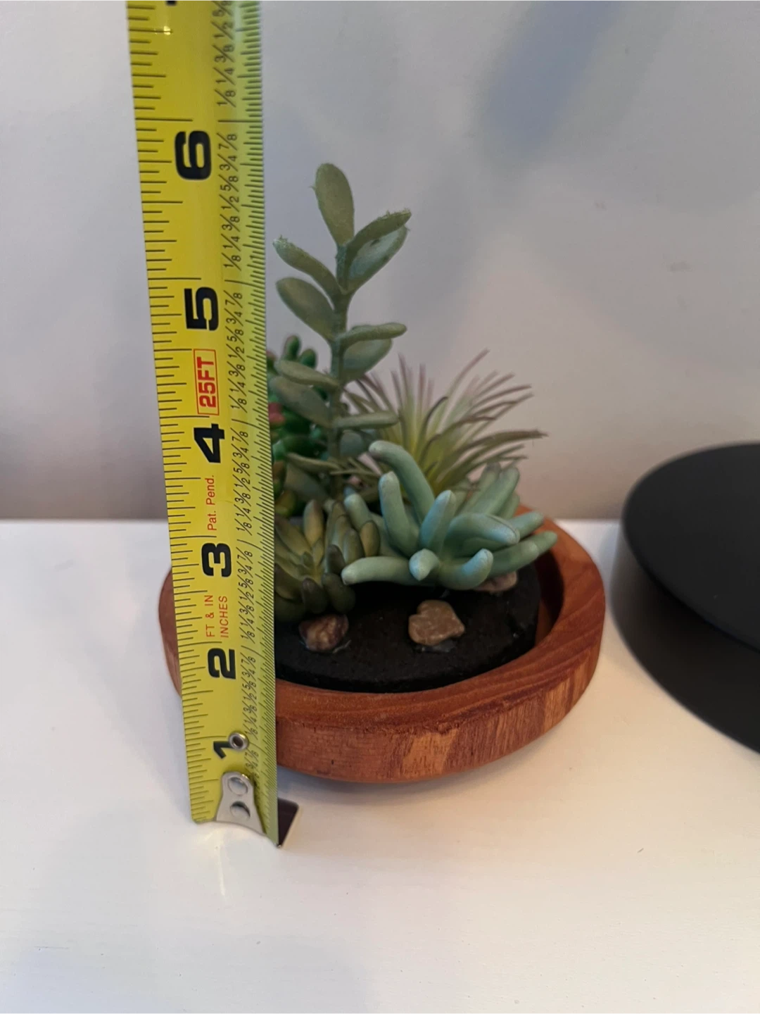Artificial Succulent Arrangement in Wood Base
