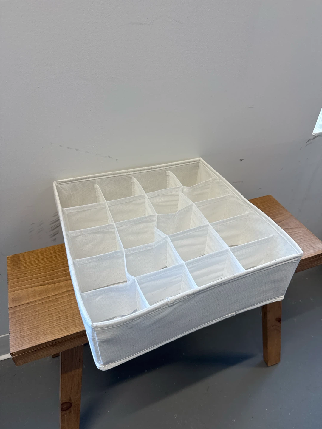 White Fabric Drawer Organizer