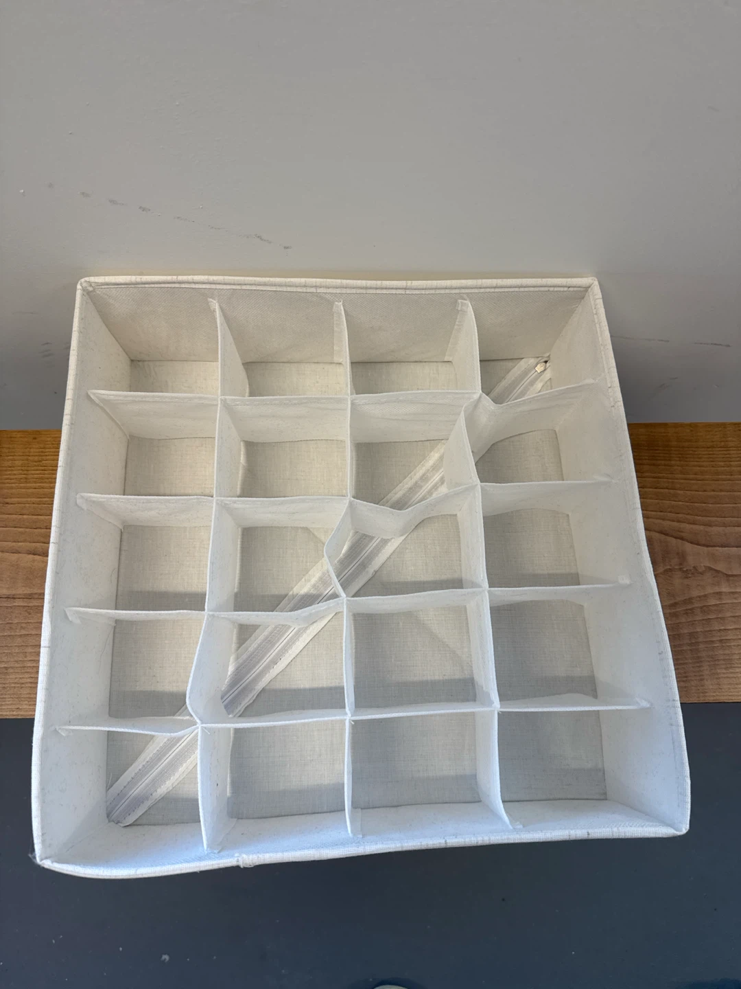 White Fabric Drawer Organizer - photo 2