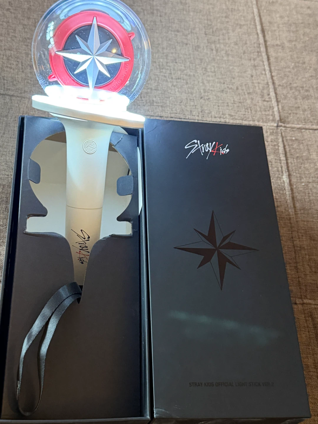 Stray Kids Light Stick Ver. 2, Plushes, and Posters